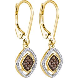 10K Yellow-gold 0.33CTW DIAMOND MICRO PAVE EARRING