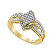 Image 1 : 10K Yellow-gold 0.25CT DIAMOND MICRO PAVE RING