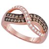 Image 1 : 10KT Rose Gold 0.50CTW DIAMOND FASHION RING