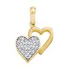 Image 1 : 10KT Yellow Gold 0.08CTW DIAMOND HEART PENDANT