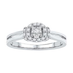 10KT White Gold 0.25CTW DIAMOND FASHION RING