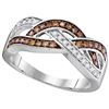 Image 1 : 10KT White Gold 0.35CTW COGNAC DIAMOND FASHION RING