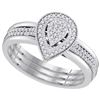 Image 1 : 10KT White Gold 0.20CTW DIAMOND MICRO-PAVE BRIDAL RING