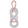 Image 1 : 10KT White Gold Two Tone 0.10CTW DIAMOND FASHION PENDAN