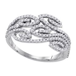 10KT White Gold 0.50CTW DIAMOND FASHION RING