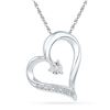 Image 1 : 10KT White Gold 0.01CTW DIAMOND FASHION PENDANT