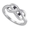 Image 1 : 925 Sterling Silver White 0.07CT DIAMOND FASHION RING