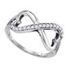 Image 1 : 10K White-gold 0.17CTW DIAMOND FASHION RING