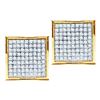 Image 1 : 10KT Yellow Gold 0.05CTW DIAMOND MICRO PAVE EARRINGS