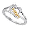 Image 1 : 925 Sterling Silver White 0.05CTW DIAMOND MOM RING