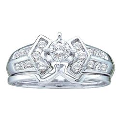 14KT White Gold 0.25CTW DIAMOND LADIES BRIDAL RING WITH