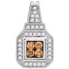 Image 1 : 10KT White Gold 0.35CTW COGNAC DIAMOND FASHION PENDANT