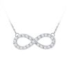 Image 1 : 10KT White Gold 0.20CTW DIAMOND INFINITY NECKLACE