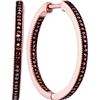Image 1 : 10KT Rose Gold 0.33CTW RED DIAMOND FASHION EARRING
