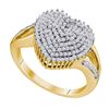 Image 1 : 10K Yellow-gold 0.50CT DIAMOND HEART RING