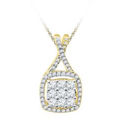 10K Yellow-gold 0.50CTW DIAMOND FASHION PENDANT