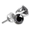Image 1 : 925 Sterling Silver White 0.50CTW BLACK DIAMOND ROUND S