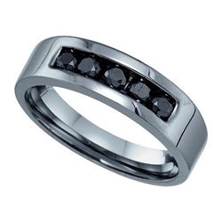 10KT White Gold 0.62CT DIAMOND FASHION MENS BAND