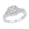 Image 1 : 10KT White Gold 0.33CTW DIAMOND FASHION RING