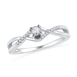 10KT White Gold 0.16CTW DIAMOND FASHION RING