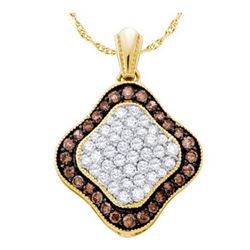 10KT Yellow Gold 1.00CTW COGNAC DIAMOND LADIES FASHION