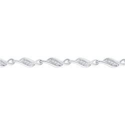 10KT White Gold 0.25CTW DIAMOND FASHION BRACELET