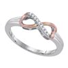 Image 1 : 925 Sterling Silver White 0.05CTW DIAMOND FASHION RING