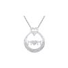 Image 1 : Sterling Silver Womens Round Diamond Mom Mother Circle