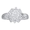 Image 1 : 14KT White Gold 0.25CTW ROUND BAGGUETTE DIAMOND LADIES