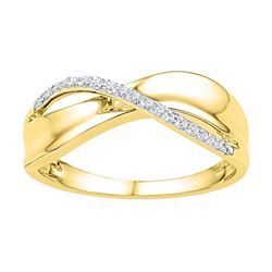 10K Yellow-gold 0.06CTW DIAMOND FASHION RING