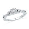 Image 1 : 10KT White Gold 0.25CTW DIAMODN FASHION RING