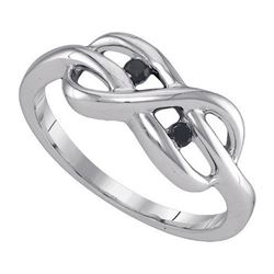 925 Sterling Silver White 0.07CT DIAMOND FASHION RING