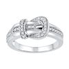 Image 1 : 10KT White Gold 0.20CTW DIAMOND FASHION RING