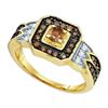 Image 1 : 10KT Yellow Gold 0.68CT DIAMOND 0.25CT CRD BRIDAL RING