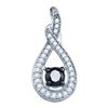 Image 1 : 10KT White Gold 1.00 CTW BLACK DIAMOND FASHION PENDANT
