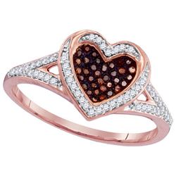 10KT Rose Gold 0.20CTW DIAMOND MICRO-PAVE RING