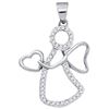 Image 1 : 10KT White Gold 0.12CTW DIAMOND FASHION PENDANT