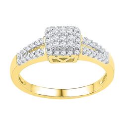 10K Yellow-gold 0.25CTW DIAMOND FASHION RING