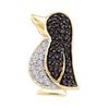 Image 1 : 14KT Yellow Gold 0.23CTW DIAMOND LADIES PENGUIN PENDANT