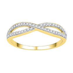 10K Yellow-gold 0.16CTW DIAMOND FASHION RING