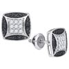 Image 1 : 10KT White Gold 0.50CTW BLACK DIAMOND MICRO-PAVE EARRIN