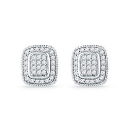 10KT White Gold 0.25CTW DIAMOND FASHION EARRING