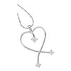 Image 1 : 14KT White Gold 0.04CTW ROUND DIAMOND LADIES FASHION HE