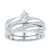 Image 1 : 10KT White Gold 0.25CTW DIAMOND BRIDAL SET