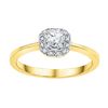 10K Yellow-gold 0.25CTW-Diamond 0.20CT-CRD BRIDAL RING