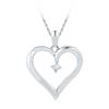 Image 1 : 10KT White Gold 0.04CTW DIAMOND FASHION PENDANT