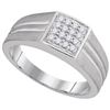 Image 1 : 10KT White Gold 0.25CTW DIAMOND MENS FASHION RING