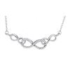 Image 1 : Sterling Silver Womens Round Diamond Infinity Pendant N