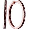 Image 1 : 10KT Rose Gold 0.33CTW RED DIAMOND FASHION EARRING