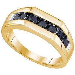 10K Yellow-gold 1.01CT DIAMOND MENS BAND